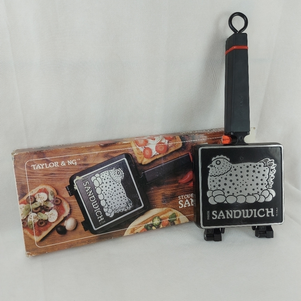 Vintage Sandwich Press stovetop retro in original boxe